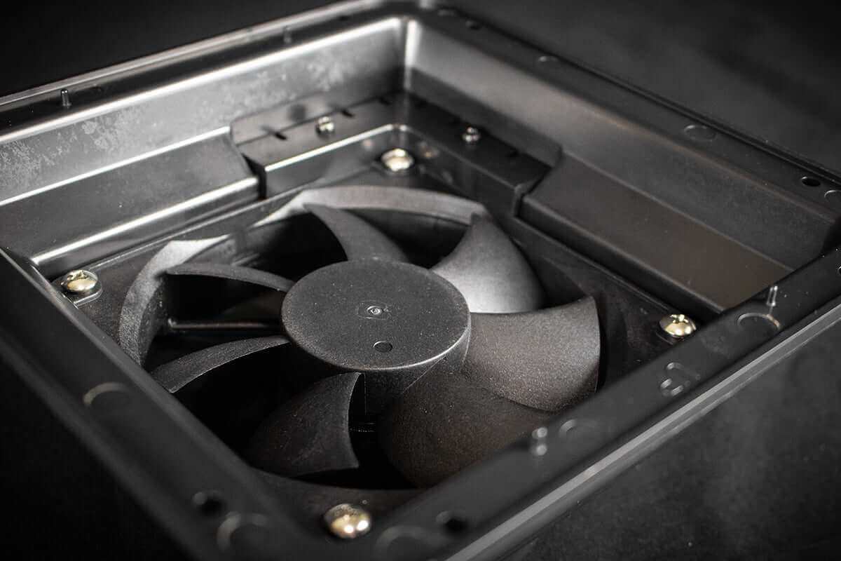 Kedron 12V DC waterproof exhaust fan for cabins and RVs, available at Cabin Depot, ideal for bathroom and off-grid ventilation.