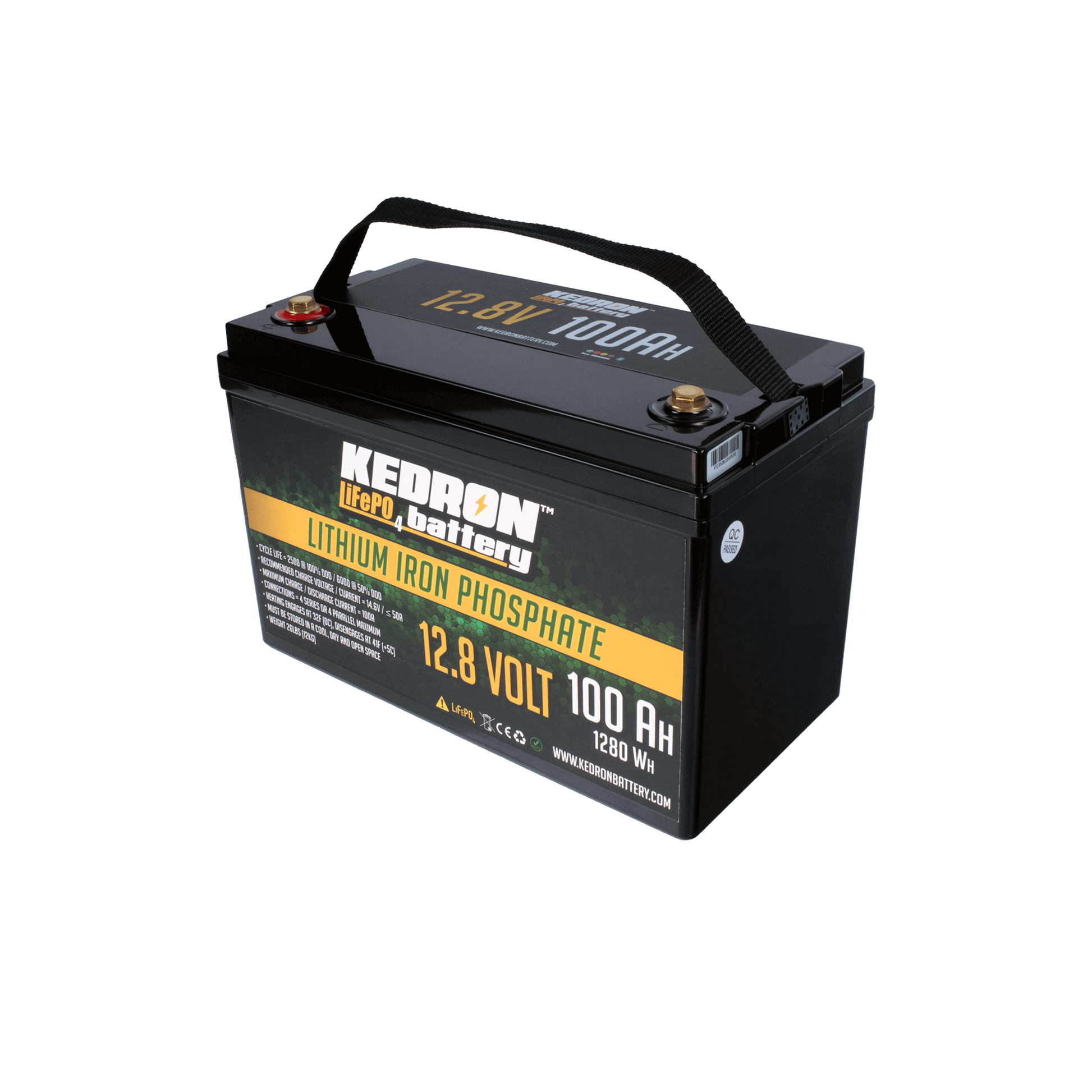 Kedron 12V 100AH LiFePO4 Battery - Lightweight, Durable, Ideal for Cabin Depot