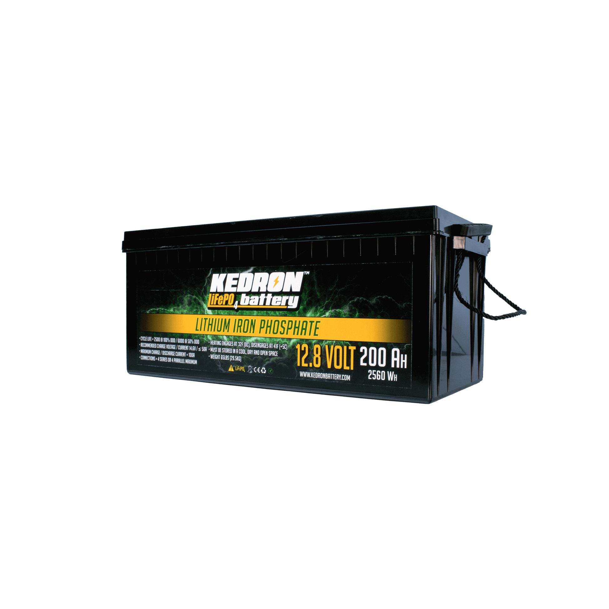 Kedron 12V 200AH LiFePO4 Battery - Lightweight, High Cycle Life Lithium Iron Phosphate for Cabin Depot