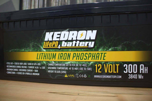 Kedron 12V 300AH LiFePO4 Battery (CLEARANCE) - Batteries by Kedron