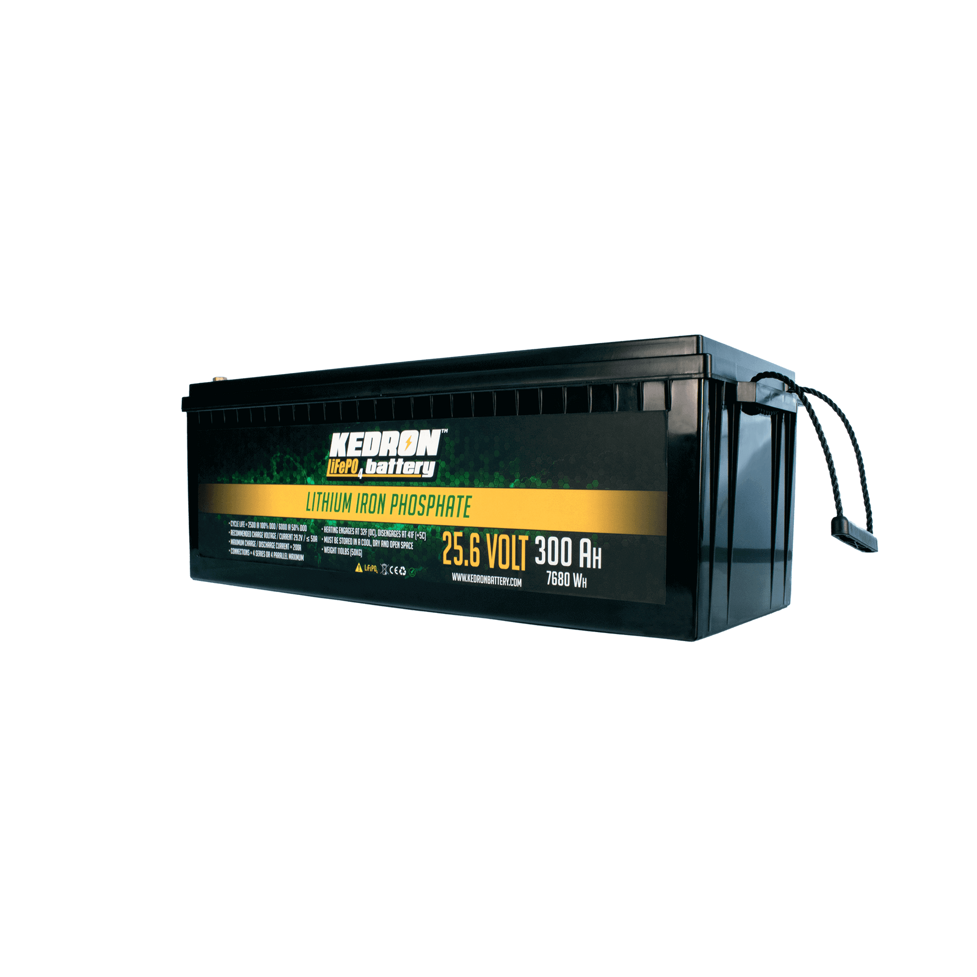 Kedron 24V 300AH LiFePO4 Battery from Cabin Depot, lightweight with deep cycling capability, free shipping in select Canada areas.