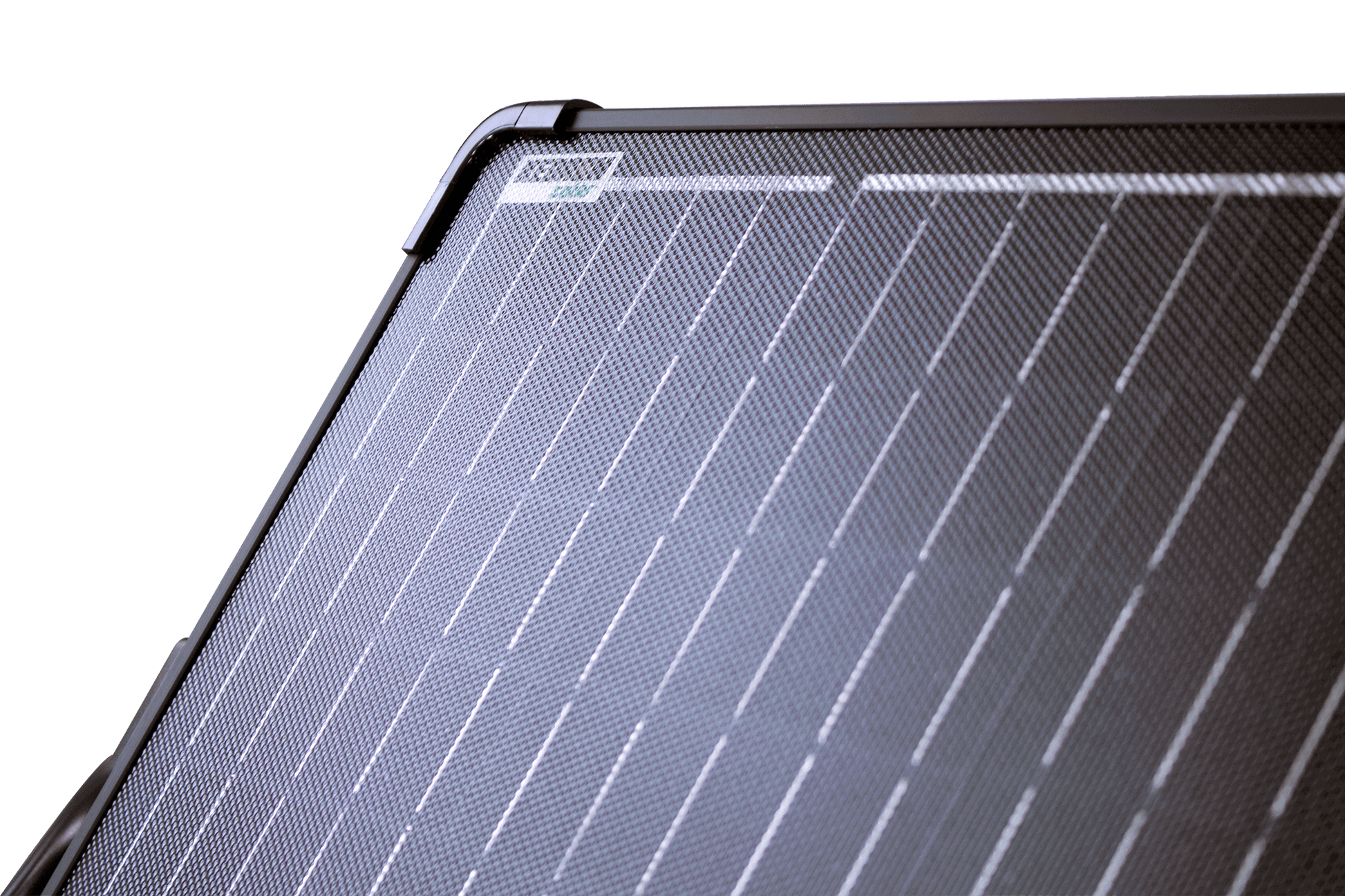 Close-up of the Kedron 100W Folding Solar Panel Kit, available at Cabin Depot, featuring durable, UV resistant ETFE for efficient solar power.