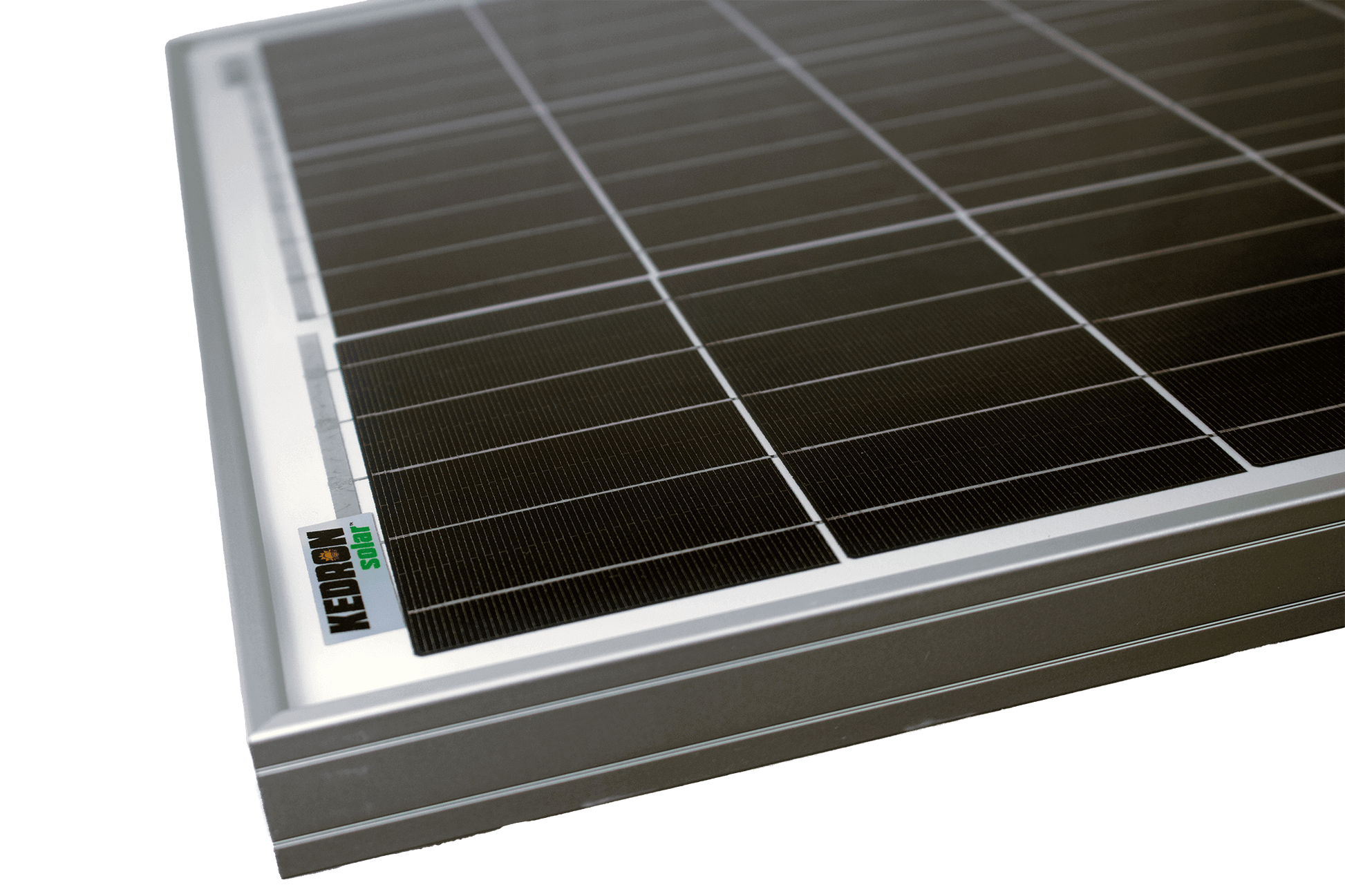 Kedron 100W Mono Solar Panel with aluminum frame and MC4 connections available at Cabin Depot.