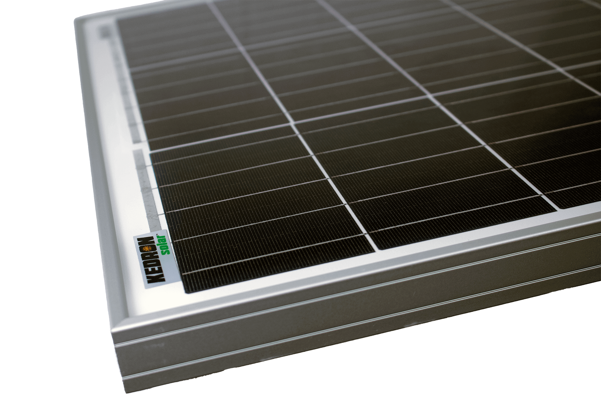 Kedron 100W Mono Solar Panel with aluminum frame and MC4 connections available at Cabin Depot.