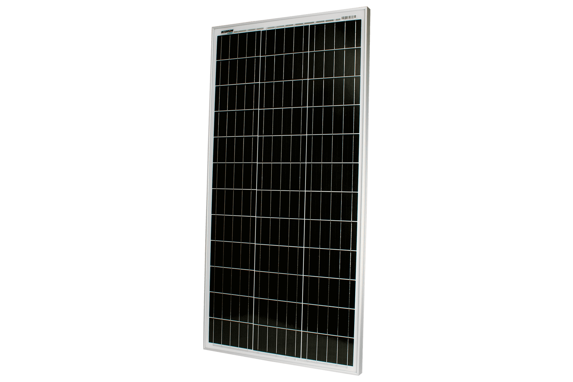 Kedron 100W Mono Solar Panel with aluminum frame, available at Cabin Depot, featuring waterproof MC4 connections and mono crystalline design.