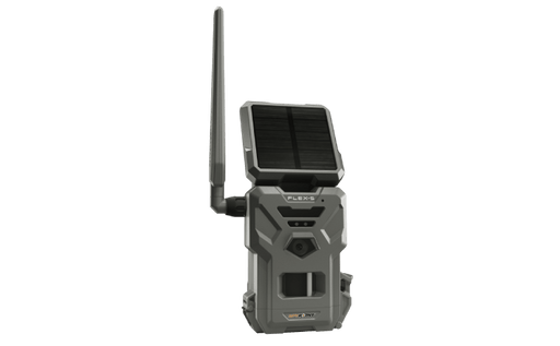 Spypoint Flex-S Cellular Trail Camera from Cabin Depot for remote wildlife monitoring with solar power and real-time updates.