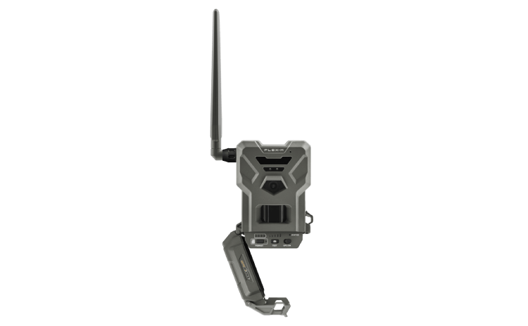 Durable Spypoint Flex-M Cellular Trail Camera for wildlife observation, featuring an easy-to-use design and cellular connectivity.