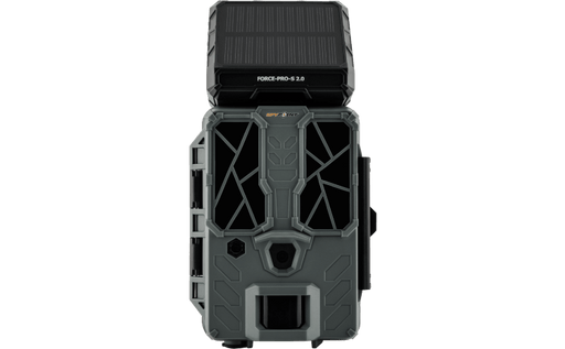 Spypoint Force-Pro 2.0 Solar Trail Camera with 4K capture, available at Cabin Depot, features solar power to conserve battery life.