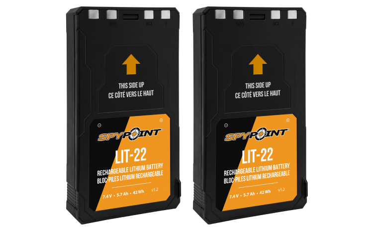 Spypoint LIT-22 Rechargeable 7.4V Lithium Battery Pack (Twin-Pack)