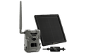 SpyPoint FLEX-M Solar Trail Camera Bundle with SPLB-10 Solar Panel for cellular trail monitoring and extended battery life.