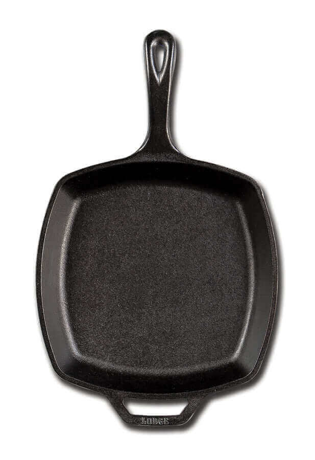 Lodge 10.5" Cast Iron Square Skillet - Seasoned Pan from Cabin Depot, Perfect for Even Heating and Cooking, Made in USA