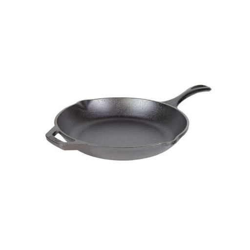 Lodge 10" Chef Collection Skillet with ergonomic handles and pour spouts for superior heat retention and easy cooking.