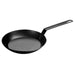 Lodge 10" seasoned carbon steel skillet with long handle, ideal for home chefs and camp cooking, seasoned for easy-release cooking.