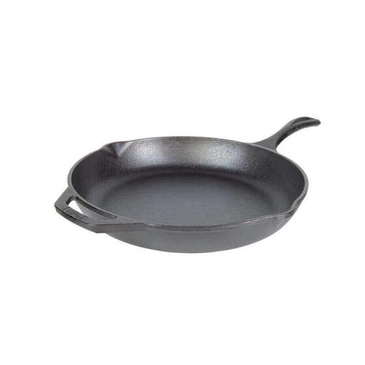 Lodge 12" Chef Collection Skillet with ergonomic handles and superior heat retention for versatile kitchen use.