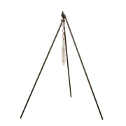 Solid steel Lodge 43.5-inch Camp Tripod with galvanized chain for outdoor cooking by Cabin Depot