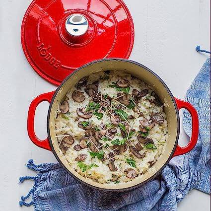 Lodge 5.5 Quart Red Enameled Cast Iron Dutch Oven