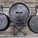 Lodge Wildlife Series 5 Piece Cast Iron Cookware Set with Animal Designs on Wood Background