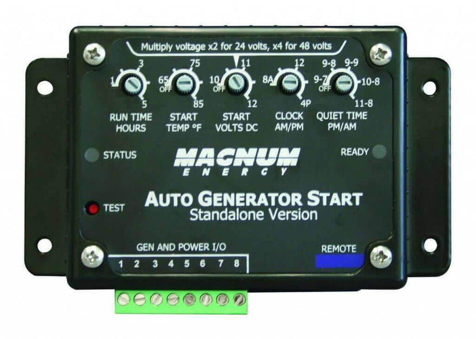 Magnum ME-AGS-S Auto Generator Start device, standalone version, controls for run time, start temp, and start volts.