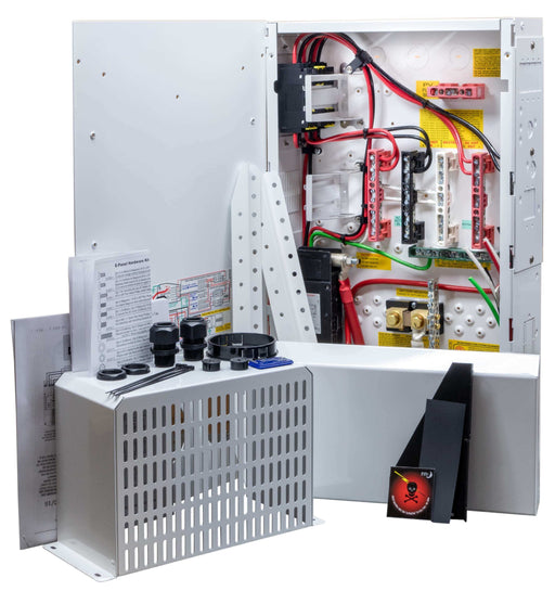 MidNite 240A Inverter Breaker E-Panel with 8 spaces, indoor use, for Samlex 48V EVO-4248SP inverter, 250A rating, made in USA.