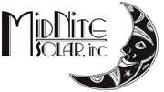 MidNite Solar logo featuring stylized moon emblem, associated with solar and circuit breaker products distributed by Cabin Depot.