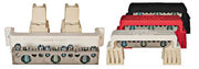 Midnite 2/0 Busbar with 9 wire slots in white, red, and black. Includes insulator, cover, and screws. Cabin Depot USA NRTL recognized.