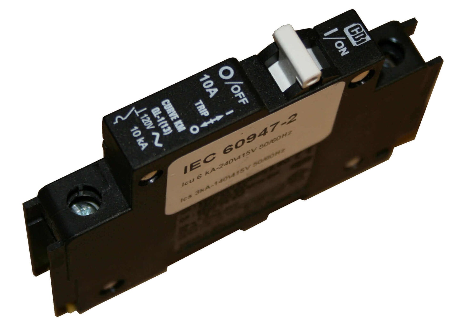 Midnite 120VAC 50A Circuit Breaker for DIN Rail Mounting, available at Cabin Depot. Provides reliable overcurrent protection.