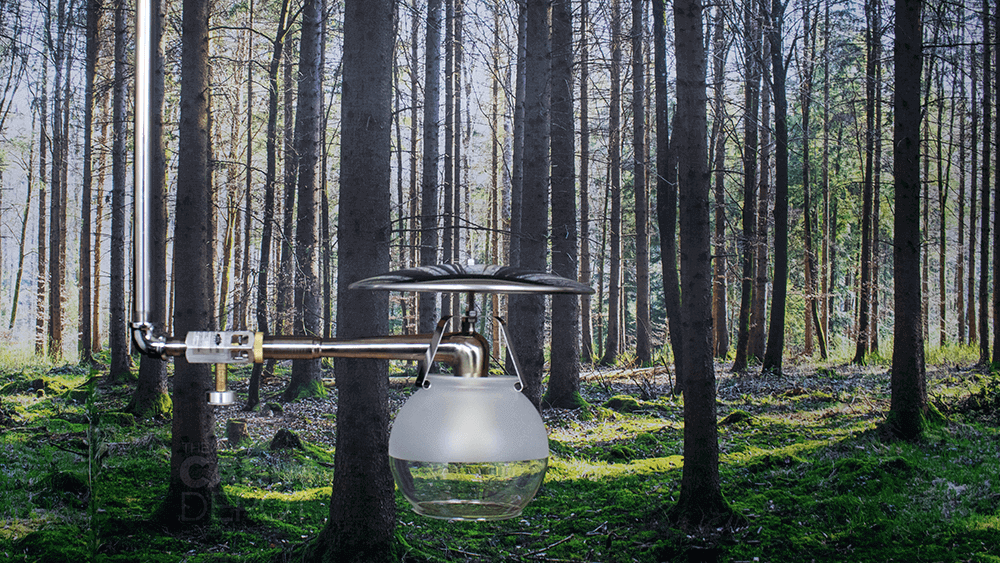 Midstate Model 450 Propane Ceiling Lamp in forest, sold by Cabin Depot. Bright, OTL certified indoor lighting made in USA.