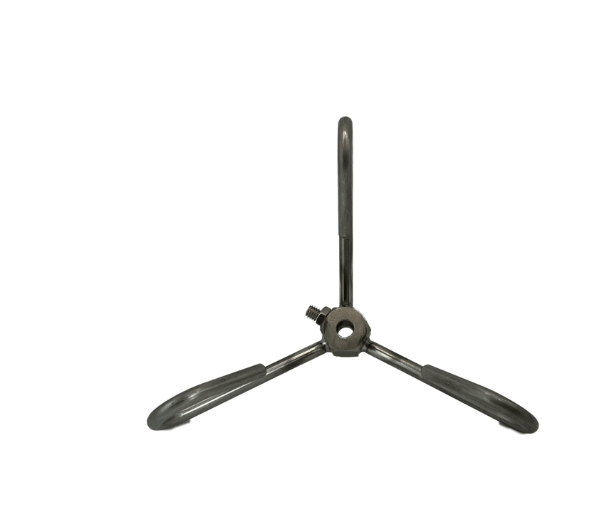 Stainless Steel Spider Handle for Nature's Head by Cabin Depot, designed for mounting on agitator bar, ideal for cabin composting toilets.