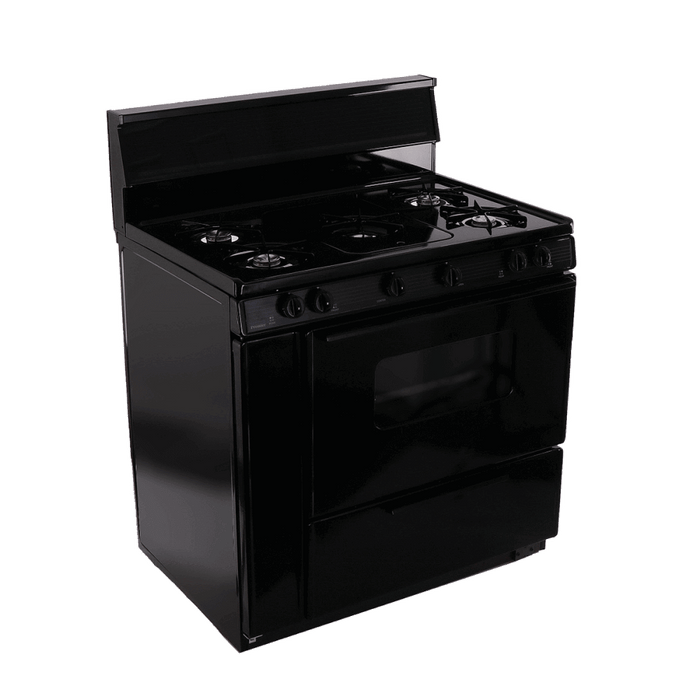 Premier 36" Battery Spark Off-Grid 5 Burner Range - Black - by Premier