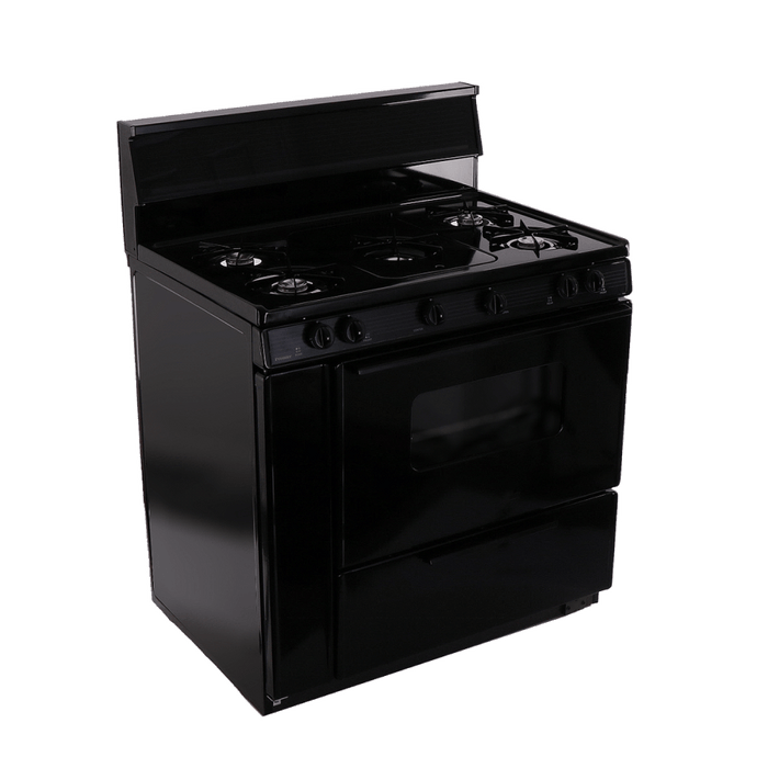 Premier 36" Battery Spark Off-Grid 5 Burner Range - Black