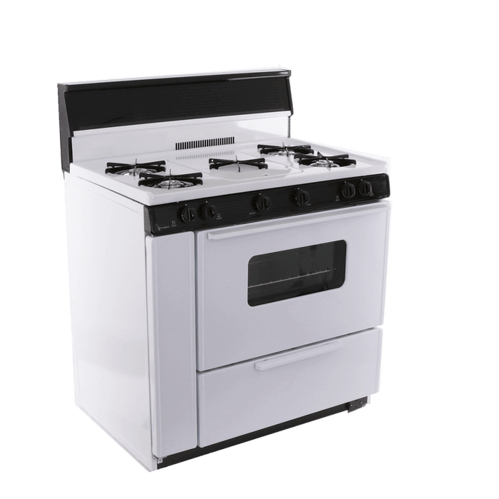 Premier 36" Battery Spark Off-Grid 5 Burner Range - White - by Premier