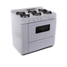 Premier 36" Battery Spark Off-Grid Sealed Gas Range - White - by Premier