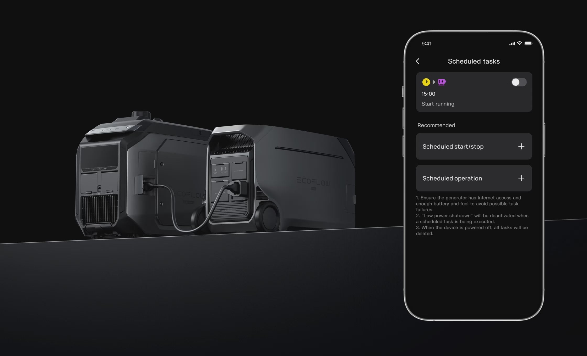 Charger la vidéo : EcoFlow 4,000W Dual Fuel Smart Generator with mobile app control, Cabin Depot compatible, featuring 3200W fast charging.