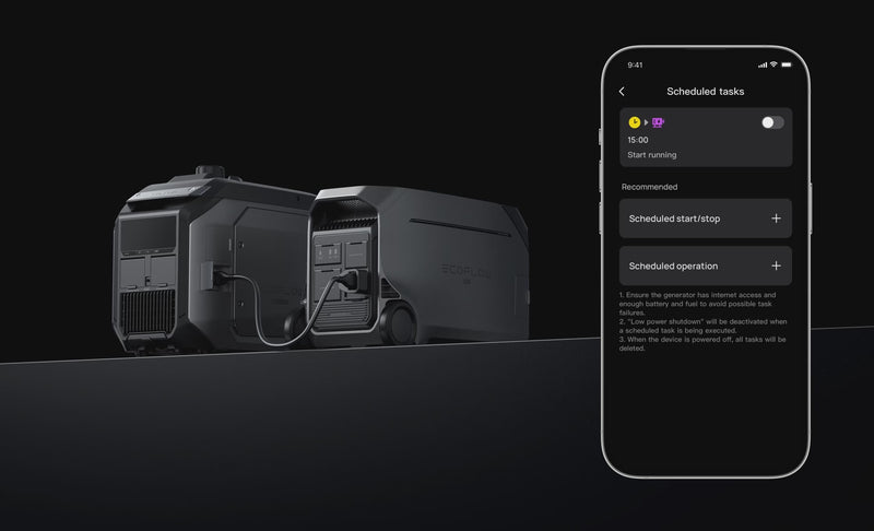 EcoFlow 4,000W Dual Fuel Smart Generator with mobile app control, Cabin Depot compatible, featuring 3200W fast charging.