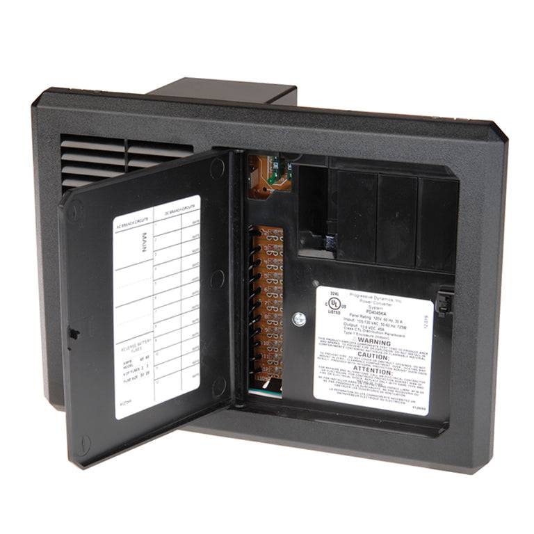 Progressive Dynamics PD4060LIK Distribution Panel with 60 Amp Lithium Charger, AC/DC power center, sold by Cabin Depot, black case.