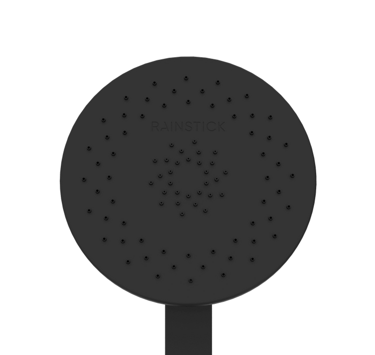 Sleek RainStick Showerhead in Matte Black for Efficient Water Use