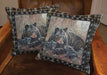 Rivers Edge 18" Deer Tapestry Pillow 2 Pack with bear design, perfect for cabin decor, available at Cabin Depot.