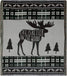 Moose-themed tapestry throw with "Life is Better in the Woods" message, featuring trees and wildlife accents in earthy tones.