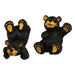 River's Edge black bear drawer knobs, 2 pack, hand-painted poly resin, outdoors-themed decor, detailed animal cabinet handles.