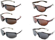 Various styles of Rivers Edge camouflage sunglasses with UV protection, featuring Fall Transition Camouflage in green, pink, and white. Cabin Depot.