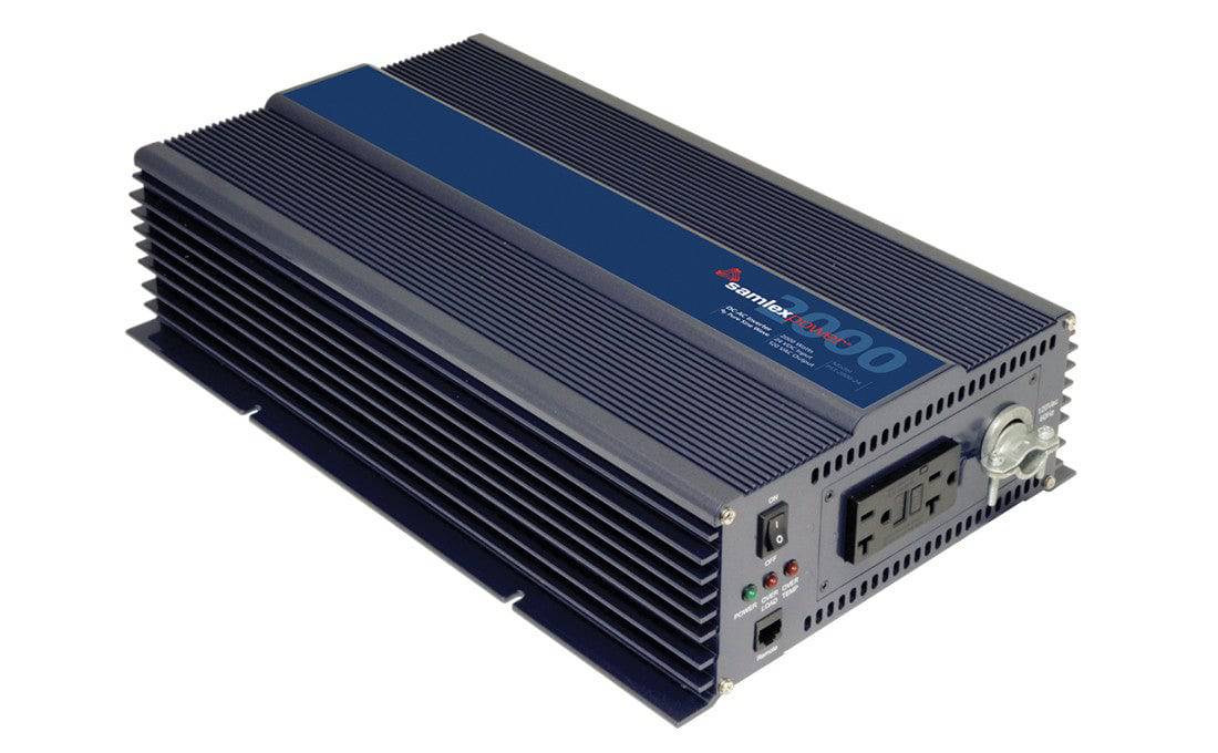 Samlex PST-2000-24 2000W Pure Sine Wave Inverter for efficient 24V to 120V power conversion; available at The Cabin Depot.