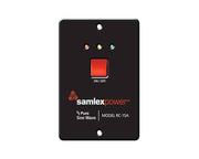 Samlex RC-15A remote control for PST Series inverters, available at Cabin Depot, featuring push button on/off and LED indicators.