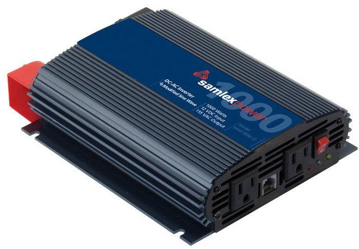 Samlex 1,000W 12V Modified Sine Wave Inverter at Cabin Depot, featuring low interference and high efficiency.