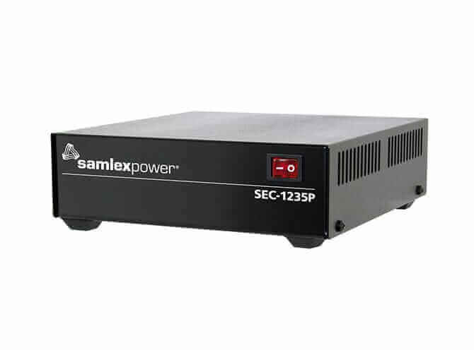 Samlex 30A SEC-1235P Switching Power Supply from Cabin Depot, UL listed, CE certified, universal AC input, high efficiency PSU.
