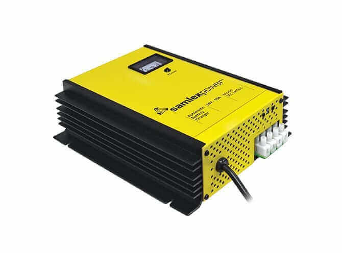 Samlex 24V 15A SEC Battery Charger, ideal for 24V lead-acid batteries, available at Cabin Depot.