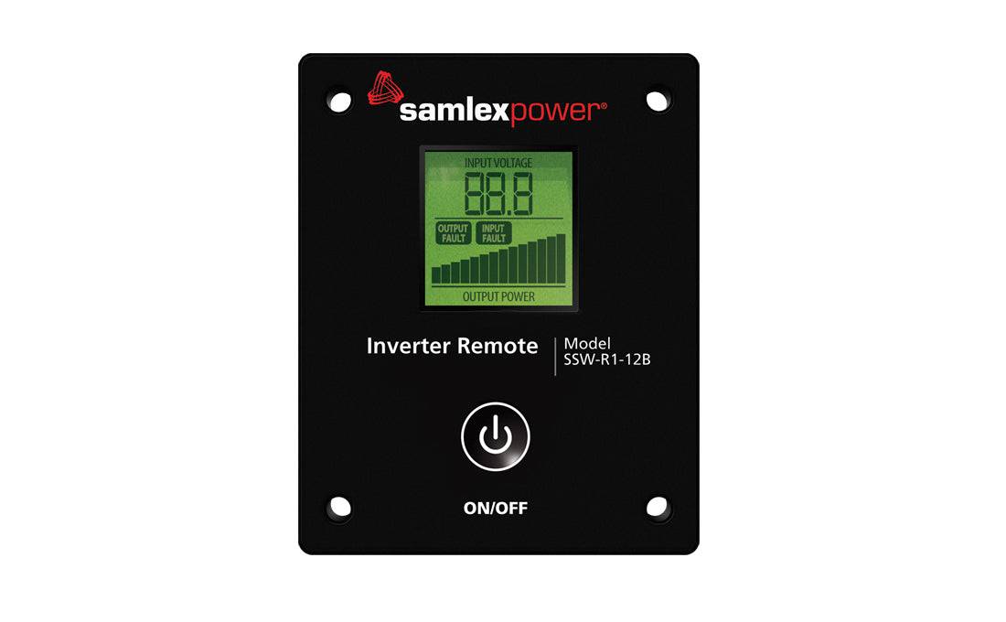 Samlex digital remote control for 2000W Pure Sine Wave Inverter, ideal for sensitive loads—available at Cabin Depot.