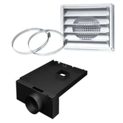 SBI 5" Fresh Air Intake Kit for Wood Stove with clamps and wall termination, available at Cabin Depot, Free Shipping - SKU: AC01211.