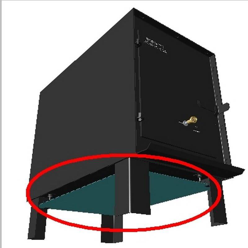 SBI Bottom Heat Shield for Hunter Stove available at Cabin Depot for efficient heating and protection.