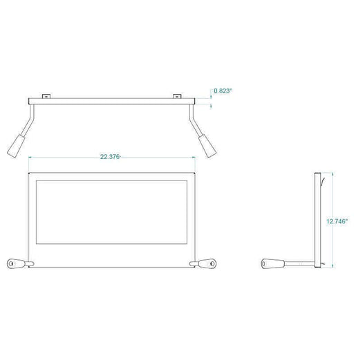 Technical diagram of SBI Rigid Firescreen 3 with dimensions, designed for Drolet & Century models, SKU: AC01281.