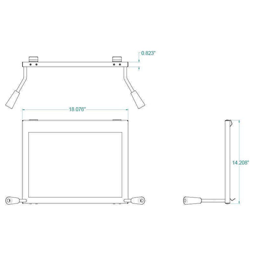 "Technical diagram of SBI Rigid Firescreen 4 with measurements, designed for select Drolet & Century models, SKU AC01397."